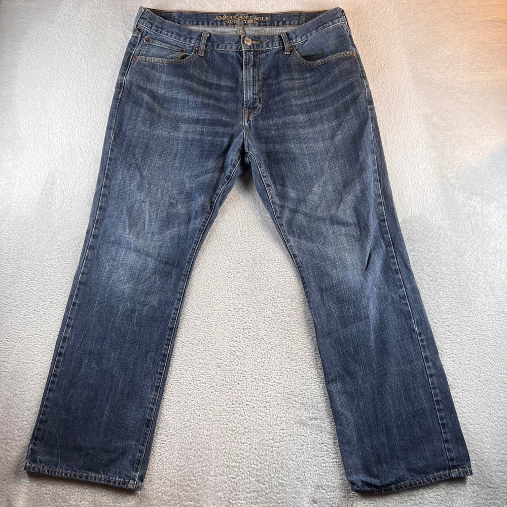 American Eagle Original Boot Cut Jeans Mens 38x32 Blue Denim 100% Cotton
